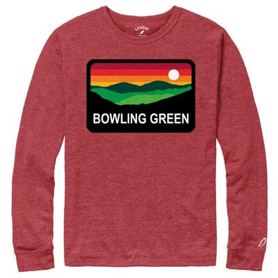 Bowling Green League Horizon Long Sleeve Tee HTHR_TRUE_RED
