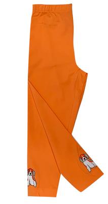 Solid Orange Puppy Dog Toddler Leggings