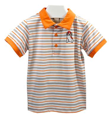 Striped Puppy Dog Toddler Polo Shirt