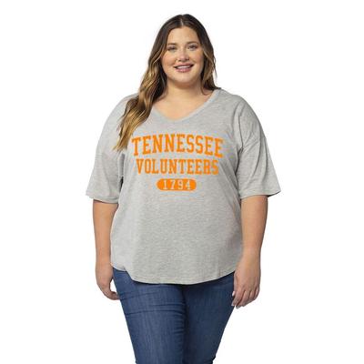 Tennessee University Girl V Happy Jersey Tee - Plus Sizes