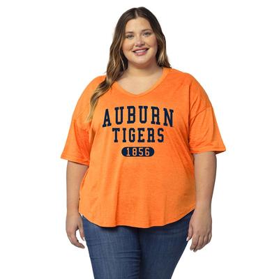 Auburn University Girl V Happy Jersey Tee - Plus Sizes