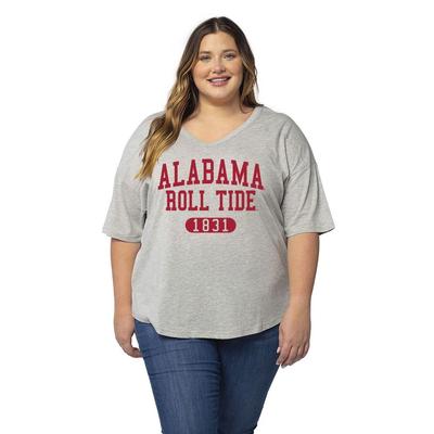Alabama University Girl V Happy Jersey Tee - Plus Sizes