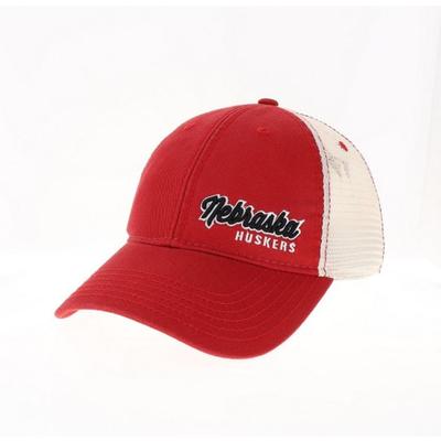 Nebraska Legacy Women's Script Left Hit Trucker Hat