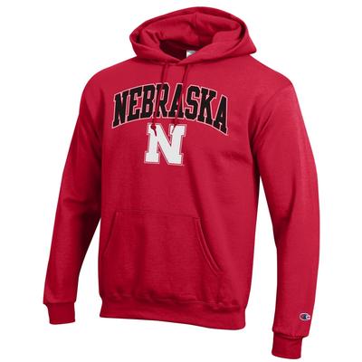 Nebraska Champion Arch Logo Fleece Hoodie