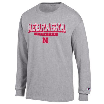 Nebraska Champion Straight Stack Long Sleeve Shirt