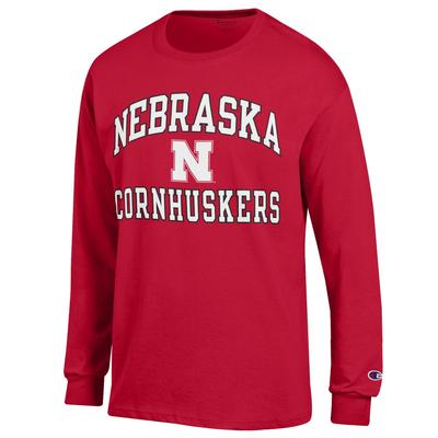 Nebraska Champion Arch Logo Long Sleeve Shirt