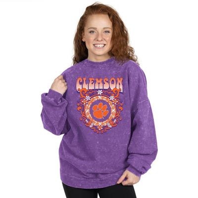 Clemson Zoozatz Garment Wash Oversized Crew