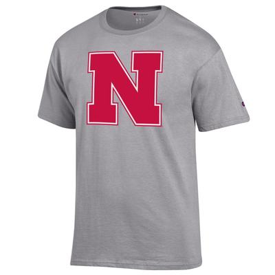 Nebraska Champion Giant Block N Logo Tee