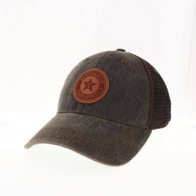 Vanderbilt Legacy Leather Circle Patch Trucker Hat