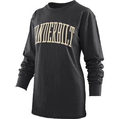 Vanderbilt Bell Lap Curved Hem Long Sleeve Tee