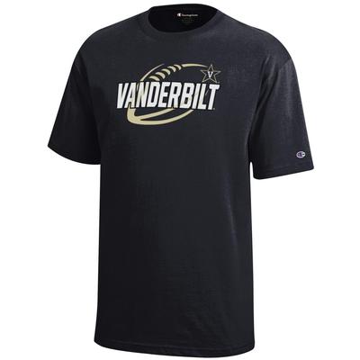 Vanderbilt Champion YOUTH Diagonal Football Tee