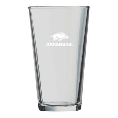 Arkansas LXG 16 oz Etch Pint Glass