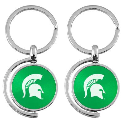 Michigan State LXG Spinner Keychain