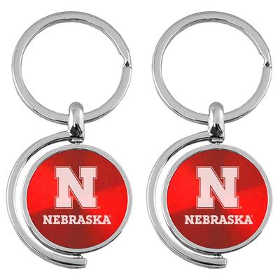 Nebraska LXG Spinner Keychain