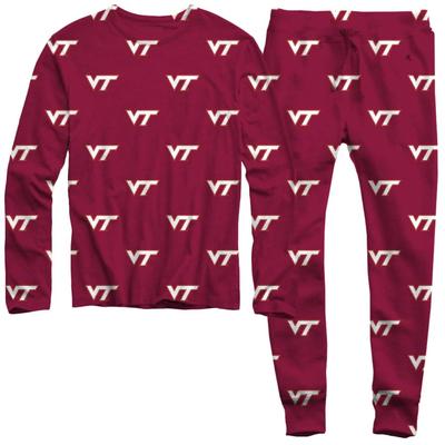Virginia Tech Wes and Willy Kids PJ Set