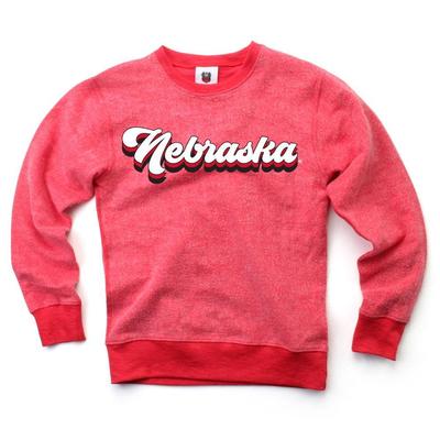 Nebraska YOUTH Reverse Fleece Long Sleeve Pullover