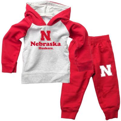 Nebraska Infant Fleece Hoodie and Pants Set