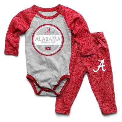 Alabama Infant Cloudy Yarn Long Sleeve Onesie Set