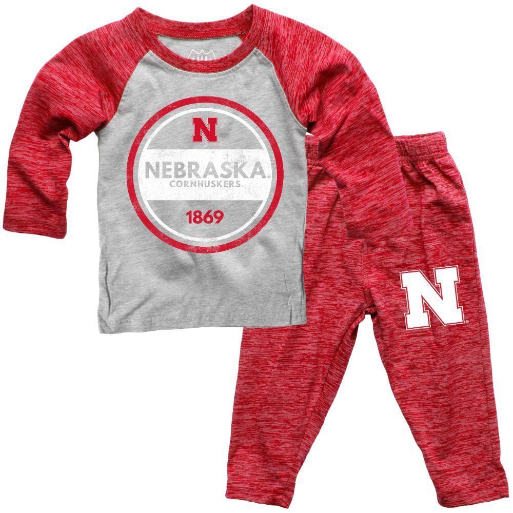  Nebraska Toddler Cloudy Yarn Long Sleeve Set