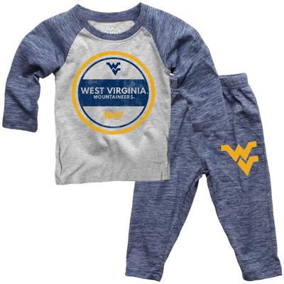 West Virginia Toddler Cloudy Yarn Long Sleeve Set