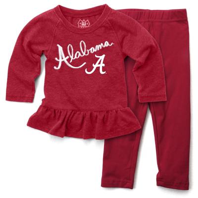 Alabama Toddler Long Sleeve Ruffle Hem Set