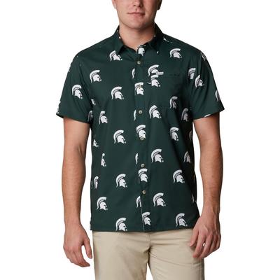 Michigan State Columbia Men's Super Slack Tide Printed Shirt