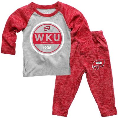 Western Kentucky Toddler Cloudy Yarn Long Sleeve Set