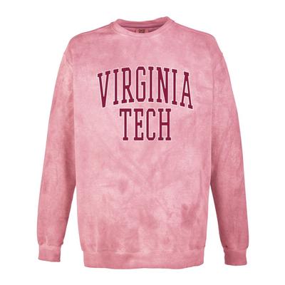 Virginia Tech Comfort Colors Colorblast Big Arch Crew