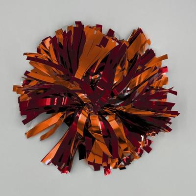 Maroon & Orange Wrist Pom