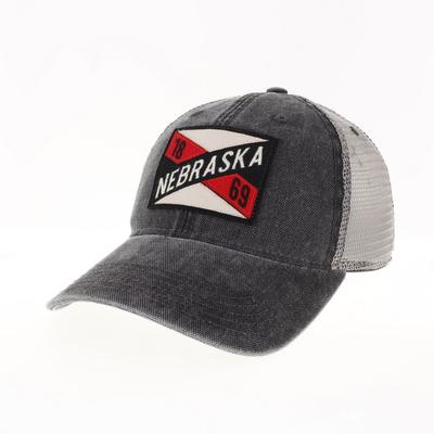Nebraska Legacy Frayed X Patch Hat