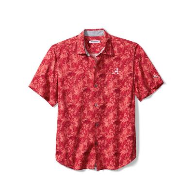 Alabama Tommy Bahama Men's Jungle Shade Silk Camp Shirt