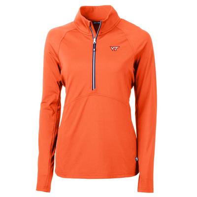Virginia Tech Cutter & Buck Adapt Eco Half Zip Pullover