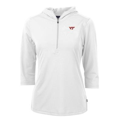 Virginia Tech Cutter & Buck Virtue Ecopique Half Zip Hoodie