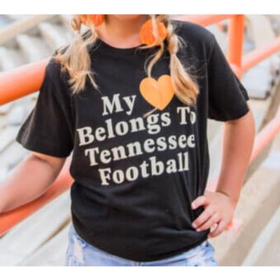 Tennessee Southern Made YOUTH My Heart Belongs To UT Football Tee