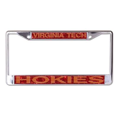 Virginia Tech Glitter License Plate Frame