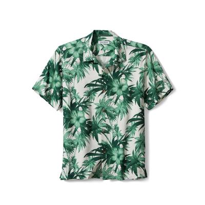 Michigan State Tommy Bahama Harbor Island Hibiscus Silk Camp Shirt