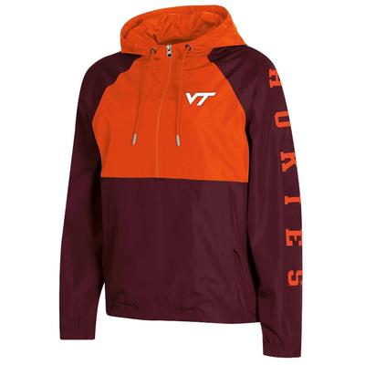 Virginia Tech Champion Women's Color Blocked Packable Jacket