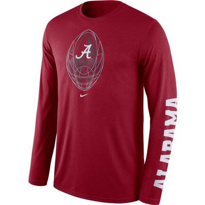 Alabama Nike Men's Legend Football Icon Long Sleeve Tee