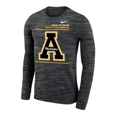 Appalachian State Nike Velocity Legend Long Sleeve Tee - Black
