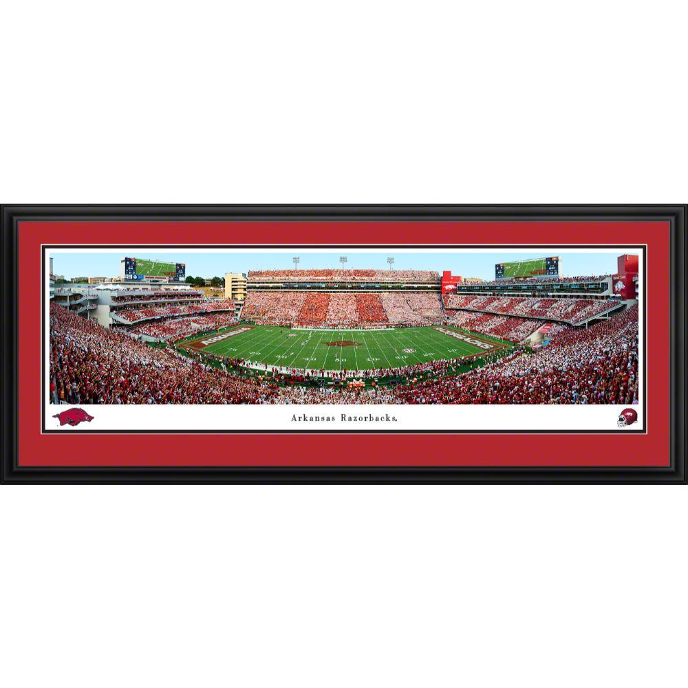  Donald W Reynolds Razorback Stadium Panorama Deluxe Framed Print