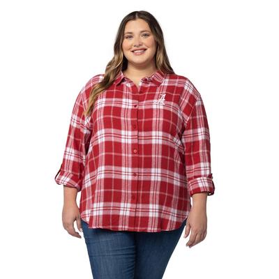 Alabama University Girl Boyfriend Plaid Shirt - Plus Size