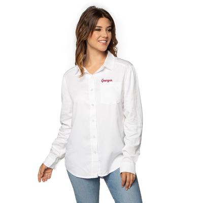 Georgia University Girl Utility Button Up Shirt