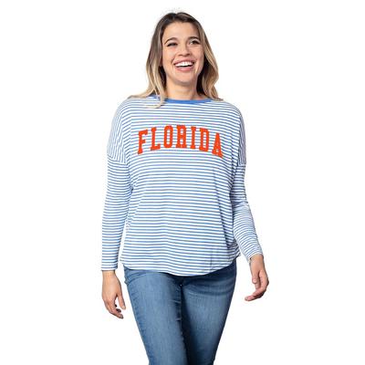 Florida University Girl Modern Boxy Stripe Long Sleeve Shirt