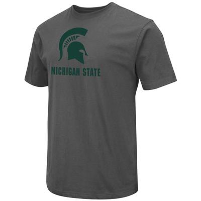 Michigan State Colosseum Big Logo Over School Short Sleeve Tee