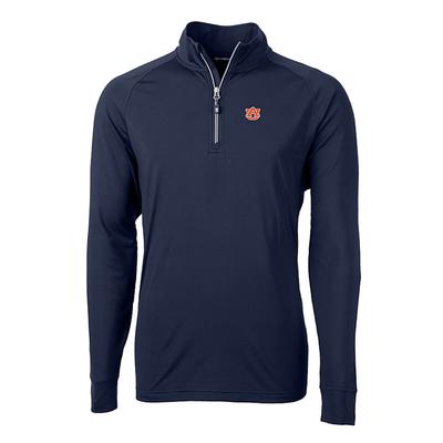 Auburn Cutter and Buck Adapt Eco Knit 1/4 Zip Pullover