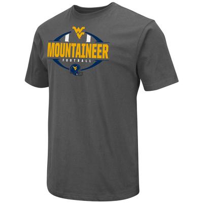 West Virginia Colosseum Logo Over Helmet Stack Short Sleeve Tee
