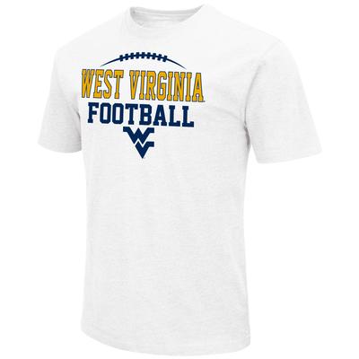 West Virginia Colosseum Laces Over Logo with Stack Short Sleeve Tee