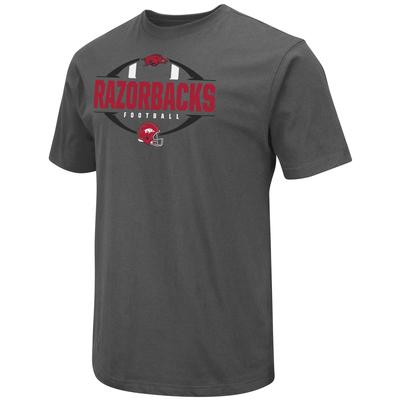Arkansas Colosseum Logo Over Helmet Stack Short Sleeve Tee