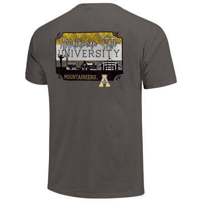 Appalachian State Campus Skyline Pattern Comfort Colors Tee