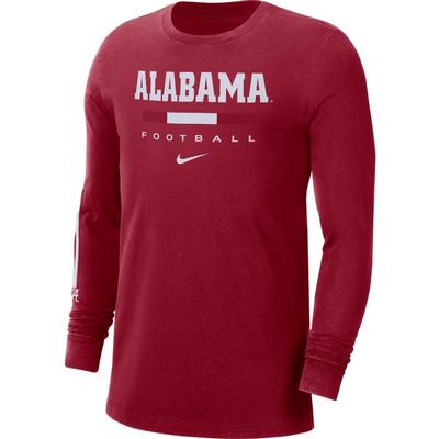 Alabama Nike Men's Football Long Sleeve Tee